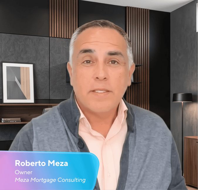 Roberto Meza, Owner of Meza Mortgage, speaking in a video call.