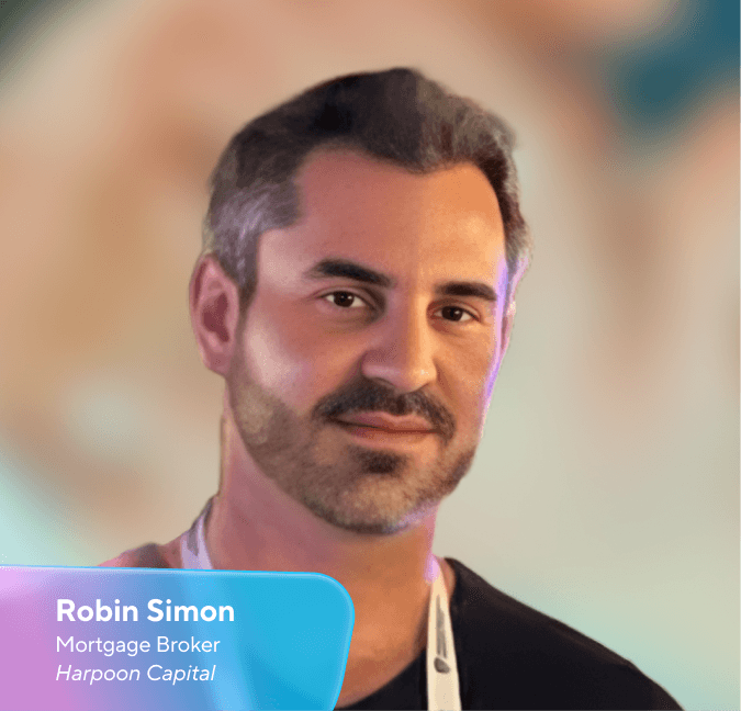 Portrait of Robin Simon, Mortgage Broker at Harpoon Capital.